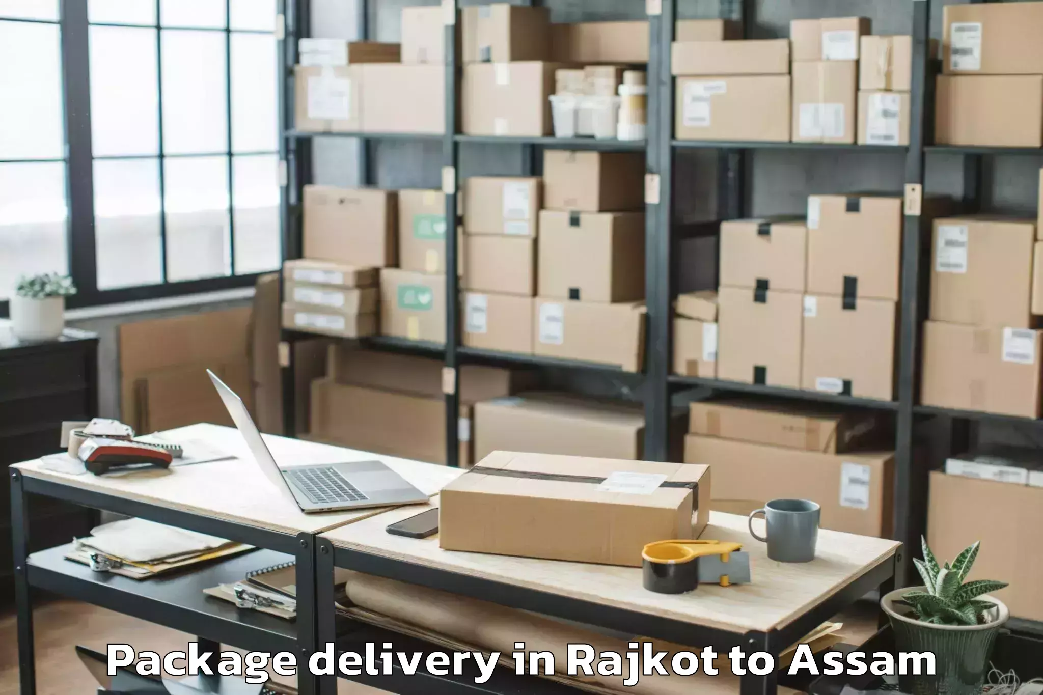 Easy Rajkot to Jagiroad Package Delivery Booking